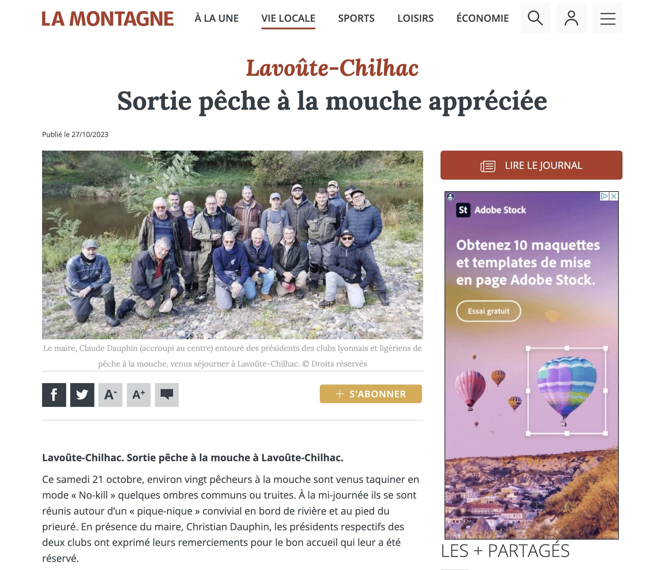 Sortie club mouche loire forez